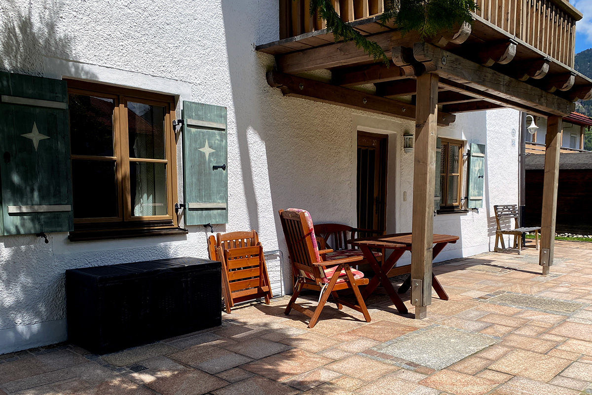 Ferienwohnung Lenggries Terrasse